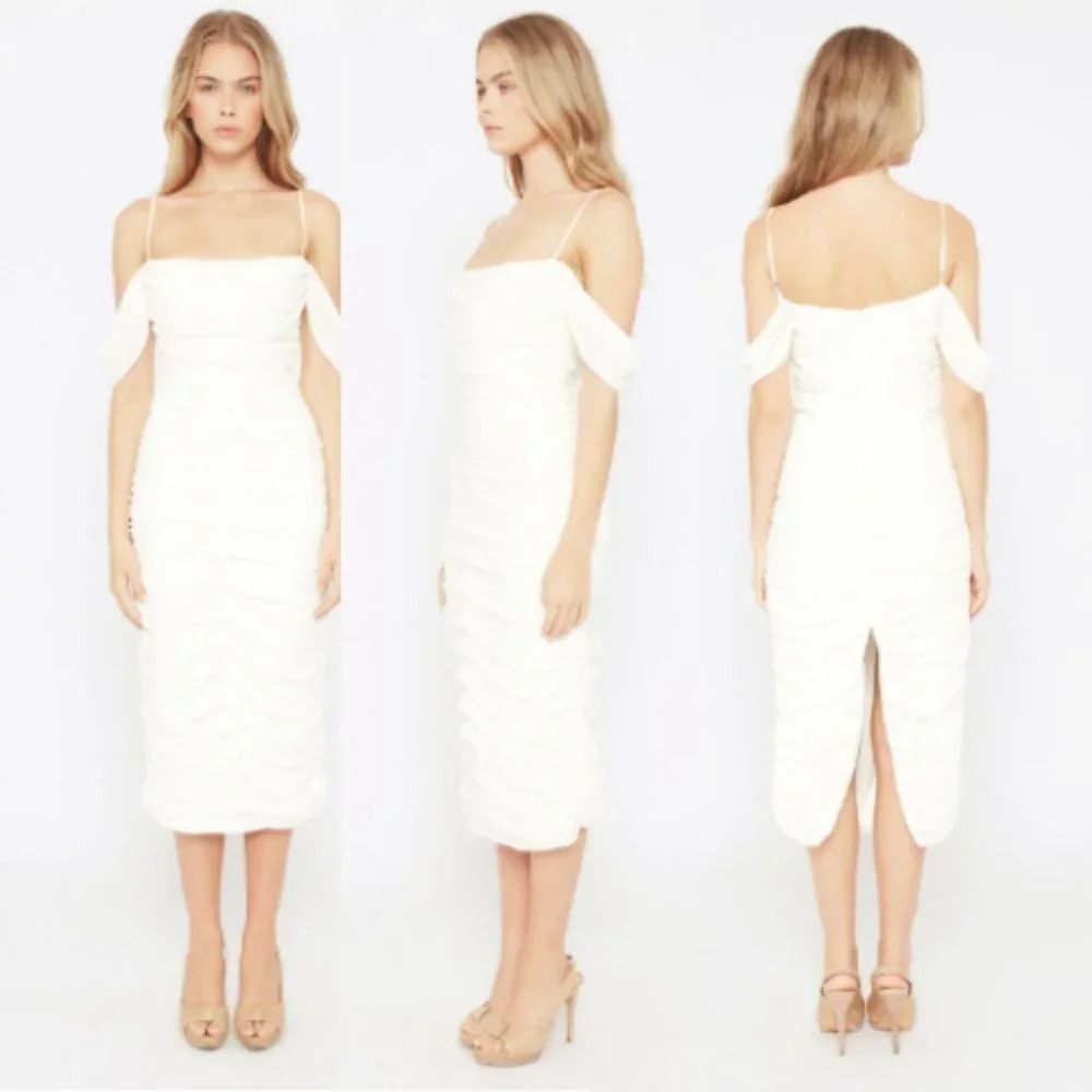 Bardot The Vivienne Ruched Midi Dress 18484